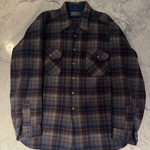 Vintage Pick: 1970s Pendleton Plaid Pure Virgin Wool - Fits like L, tag shows XL
